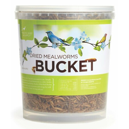 PACIFIC BIRD & SUPPLY CO BUCKET DRIED MEALWORMS PB-0035